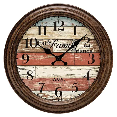 Immagine prodotto di Orologio da parete analogico con aspetto antico e meccanismo al quarzo