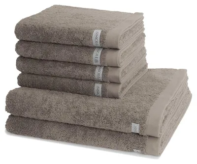 Produktbild von Ross Sinfonie 4 X Handtuch 2 X Duschtuch im Set Walkfrottee aus reiner Baumwolle 500 g/m², Hohe Saugkraft und flauschig weicher Griff, Gewebte Bordüre für elegante Optik