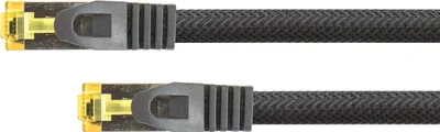 Productafbeelding van Python patchkabel met Cat.7, ongepantserde kabel, nylonommanteling, zwart, 25 meter