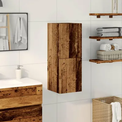 Immagine prodotto di vidaXL Armadio da parete per bagno in legno vecchio 30x30x80 cm Materiale a base di legno