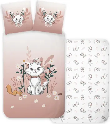 Produktbild von Disney Aristocats Baby Bettwäsche Set 100x135 cm + 40x60 cm Baumwolle