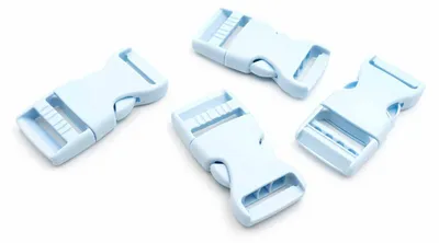 Produktbild von Vintageparts Steckverschlüsse Kunststoff zartes Blau 6x3 cm 4 Stück