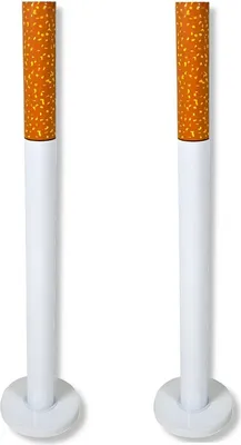 Produktbild von 2x Standaschenbecher in Zigarettenform - 72 cm - Freistehender Aschenbecher mit Standfuß - Stehascher Zigarette Ascher für draußen