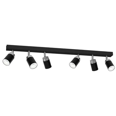 Zdjęcie produktu dla Spot sufitowy Reno czarny mat-chromowany 6xGU10x15W metal wym:17x90x6cm IP20 Luminex