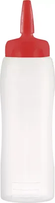 Obrázok produktu pre Fľaša na stláčanie ARAVEN, LDPE, ø: 75 mm, výška: 273 mm, objem: 0,75 l, červená
