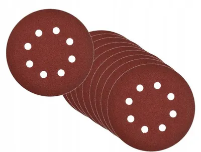 Image de papier de verre 50pcs sur disque 125mm P220,disques 8 trous