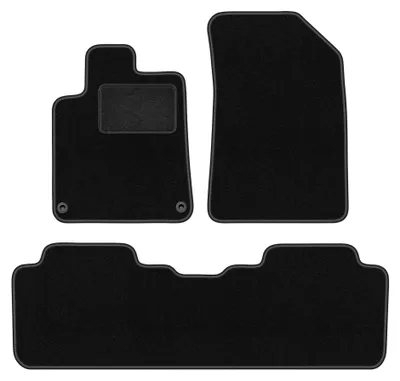 Produktbild von Velours-Fußmatten für Citroen C5 I 2001-2008 (Kombi/Limousine) – 4-tlg, Schwarz, passgenau – Wielganizator LUX – Ausführung W0696