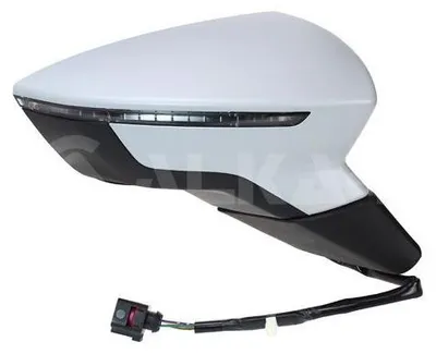 Produktbild von ALKAR 6142807 Außenspiegel Seitenspiegel Rechts für SEAT Leon ST (5F8) Konvex Grundiert Elektrisch