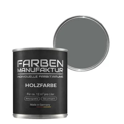 Produktbild von Farben Manufaktur Holzfarbe Wetterschutzfarbe Holzlack RAL deckend 5L - ca. RAL 7005 Mausgrau