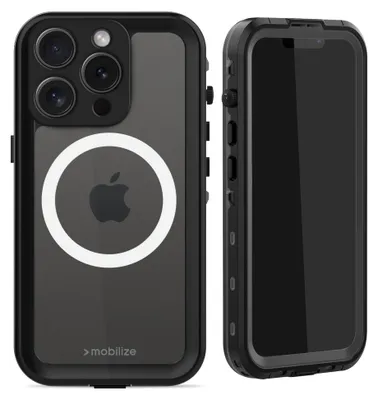 Produktbild von Mobilize Waterproof iPhone 15 Pro Wasserdicht MagSafe Hülle Hardcase Backcover - Schwarz