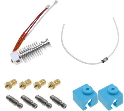 Immagine prodotto di Kit per la stampa 3D con acciaio inossidabile e silicone - ugelli da 0,4 mm - compatibile con stampanti Anycubic - kit hotend completo