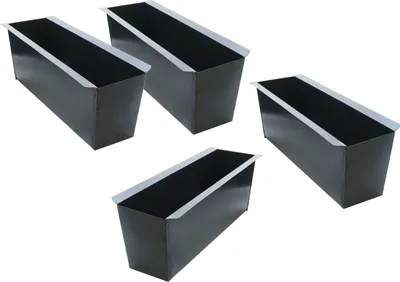 Produktbild von Box na kvetináče pre europalety - 4 kusy - farba: antracitová