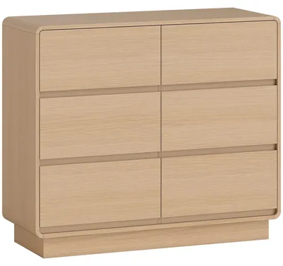 Obrázok produktu pre Komoda, šírka 100 cm - Komoda so 6 zásuvkami | Farba: Hnedá | Rozmery: 100 x 38 x 86 cm