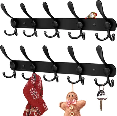 Produktbild von Garderobenhaken Garderobenleiste Wand,Handtuchhaken,Hakenleiste,Türhaken,mit 15 Haken,Kleiderhaken Wand,Edelstahl Rostfrei,für Flur Küche Bad, Büro