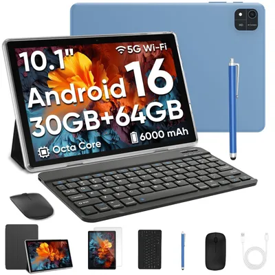 Obrázok produktu pre Android 16, tablet, 10 palcov, 24 GB RAM + 64 GB ROM, rozšíriteľné až na 1 TB, rozlíšenie obrazovky 1280p, procesor Unisoc T606 (osemjadrový), WiFi 6, dvojitá kamera, čierna farba