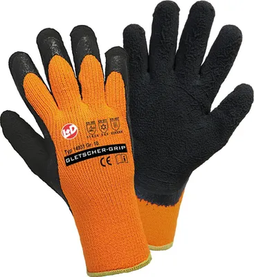Image de Gant tricoté hiver Gletscher-Grip orange vif taille 8