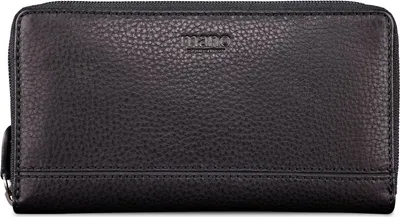 Produktbild von mano Leder Geldbörse Don Montez Long Zip Wallet Large Black schwarz