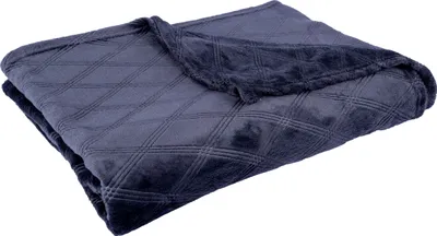 Produktbild von Flanell Wohndecke Raute 150 x 200 cm anthrazit Raute