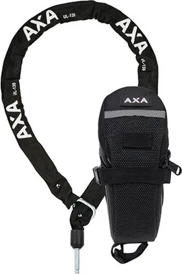 Produktbild von AXA Kit ULC 130 mit Satteltasche 130 - sicheres Kettenschloss-Set für Fahrräd...