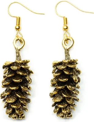 Produktbild von Tannenzapfen Ohrringe Miniblings Hänger Mini Zapfen Baum Wald Herbst bronze