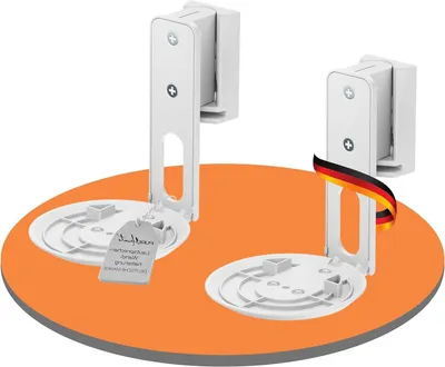 Productafbeelding van Luidspreker Houders - Muurbevestiging Set - Geluid Optimaliseren - Verstelbare Hoek - Set van 2 - Wit