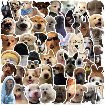 Produktbild von 100 Stück Hunde-Emoji-Aufkleber