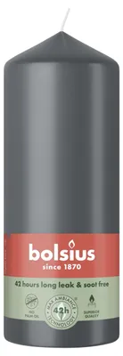 Produktbild von Bolsius Stumpenkerze grau 15 cm Ø 5,8 cm