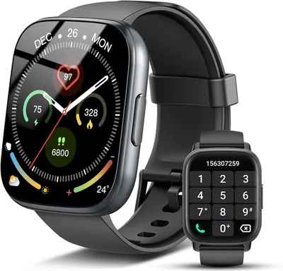 Produktbild von Smartwatch für Damen und Herren, 1,95 Zoll HD-Touch-Fitnessuhr, 110+ Sportmodi, mit Herzfrequenzmesser, IP68 wasserdichte Sportuhr für iOS Android