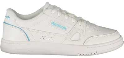 Produktbild von Weiße Damen-Sportschuhe mit hellblauen Akzenten und Schnürung