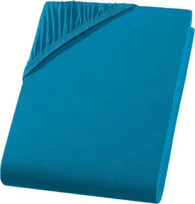 Produktbild von Jersey Split Topper Spannbettlaken für geteilte Topper  Petrol Blau 180x200 - 200x200 cm