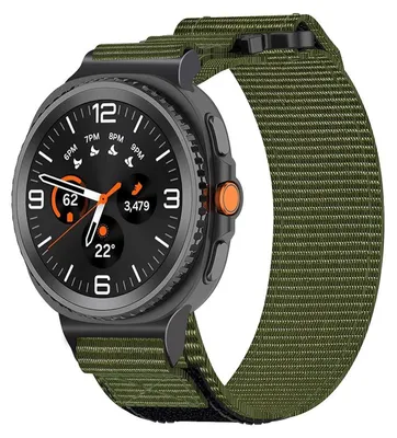 Obrázek produktu pro Pro Samsung Galaxy Watch 8 / 8 Classic Nylonový řemínek se suchým zipem Green