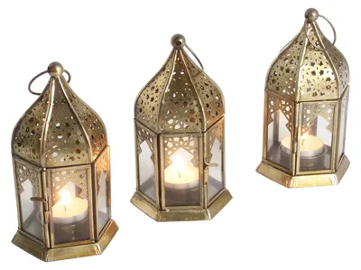 Produktbild von Orientalische Glas-Windlichter Nael Transparent 3er Set