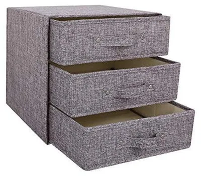 Produktbild von Stoff Aufbewahrungsbox mit Deckel, Faltbarer Organizer für Kleidung