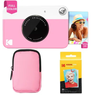 Produktbild von KODAK Printomatic Vollfarb-Sofortdruckkamera-Starterpaket + Softcase + Zink-Foto