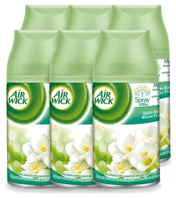 Produktbild von 6 x Air Wick Freshmatic Nachfüller - Jasmin und weiße Blumen - 250 ml - Vorteilspackung - 6 Stücke