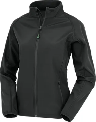 Produktbild von Result Genuine Recycled R901F | Womens Recycled 2-Layer Printable Softshell Jacket - Farbe: Black - Größe: M