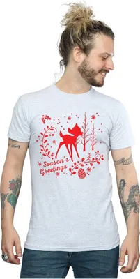 Produktbild von Disney - "Christmas Greetings" T-Shirt für Herren BI18295 (S) (Grau)