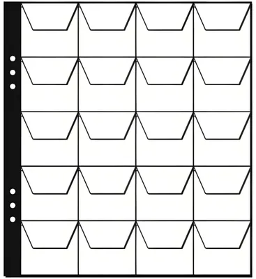 Produktbild von PAGNA Münzhüllen 20 Fächer à 45 x 45 mm 215 x 235 mm 5 Hüllen