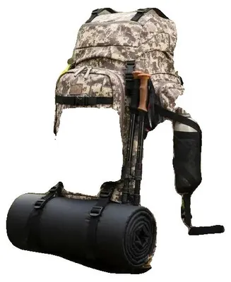 Produktbild von Wander-Rucksack, 80 L Kapazität, strapazierfähiges Oxford-Gewebe, armeegrün