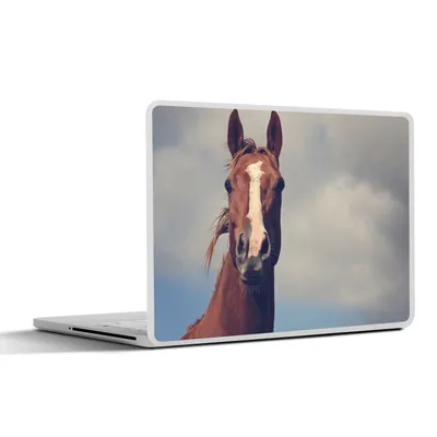 Produktbild von MuchoWow® Laptop Aufkleber Sticker Cover Pferd - Wolken - Porträt 40x30 cm - Laptop Dekoration - Selbstklebend