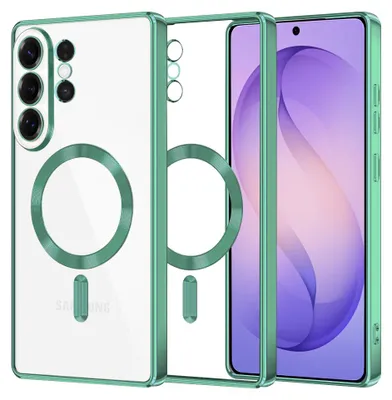 Produktbild von Techsuit – Luxury Crystal MagSafe-Hülle für Samsung Galaxy S26 Ultra – hellgrün