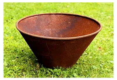 Produktbild von Runde Pflanzschale aus Edelrost, 39 cm Durchmesser, 22 cm hoch