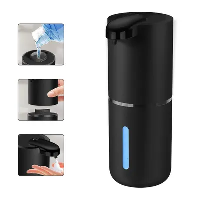 Produktbild von Automatisch Seifenspender 380ml Elektrischer Seifenspender Mit Infrarotsensor, Schwarz