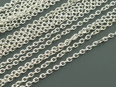Produktbild von Vintageparts Gliederkette Silberfarben 10 m ovale Glieder 3,5x2,5 mm