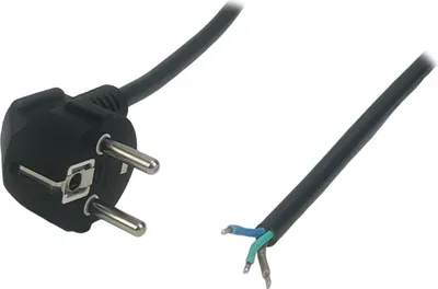 Zdjęcie produktu dla Kabel zasilający 3 m, czarny, 16 A, CEE 7/7, 3x1,5 mm²