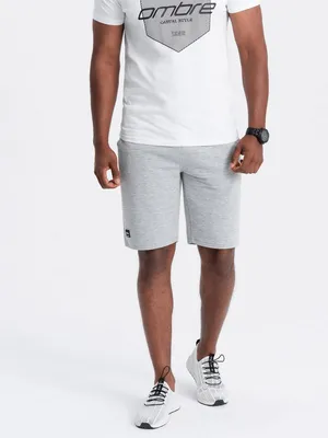 Productafbeelding van Ombre denim shorts met opgerolde pijpen, grijs, maat XL