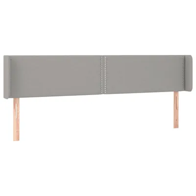 Image de vidaXL Tête de lit avec oreilles gris clair 183x16x78/88 cm Tissu