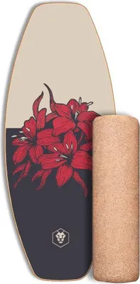 Immagine prodotto di Daffy Boards Allrounder Balance Board Set con rullo di sughero - Design: Hibiscus