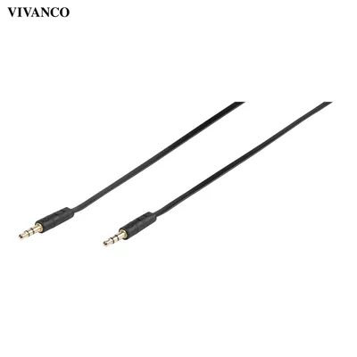 Produktbild von ViVanco™46130, 3.5mm, Männlich, 3.5mm, Männlich, 0,3 m, Schwarz
