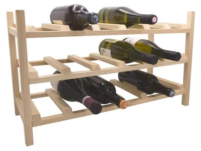 Immagine prodotto di Portabottiglie in legno con 3 ripiani – per 18 bottiglie